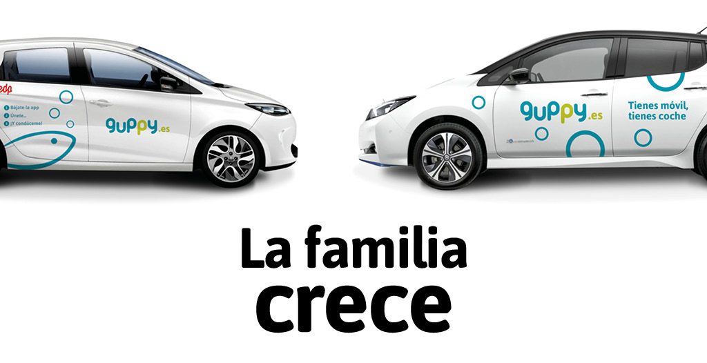 flota vehiculos nissan leaf guppy
