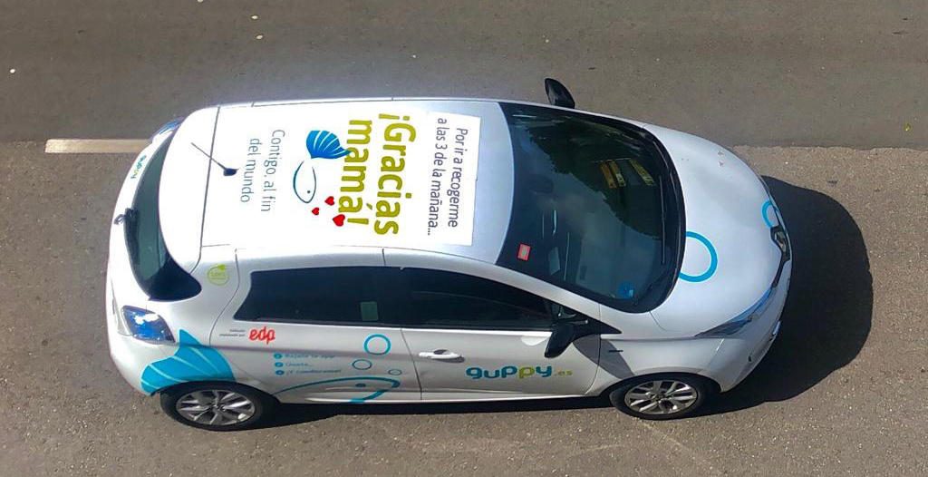 coches guppy con mensajes para el dia de la madre