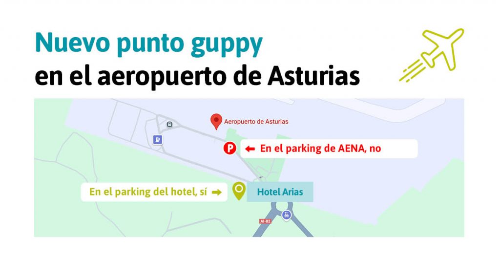 Nueva ubicación punto guppy aeropuerto de Asturias
